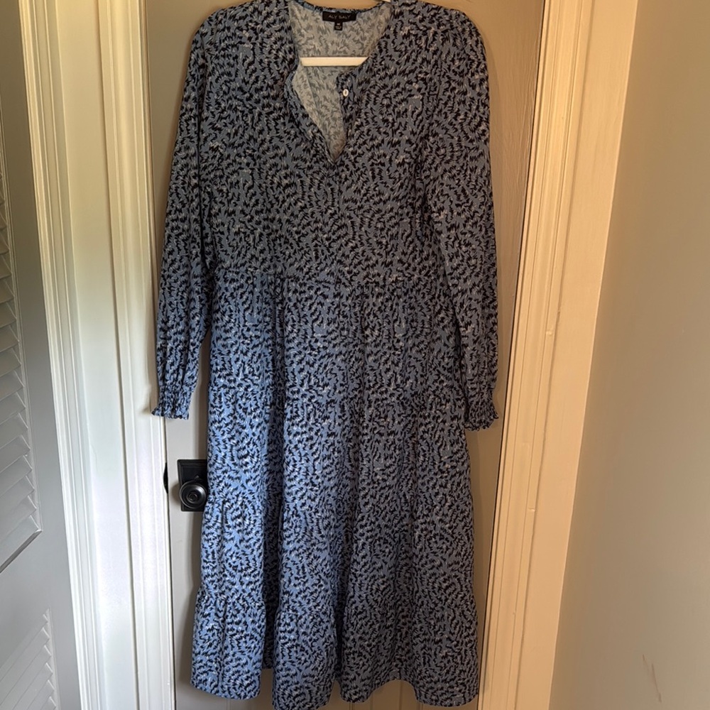 Blue Patterned Women's Dress